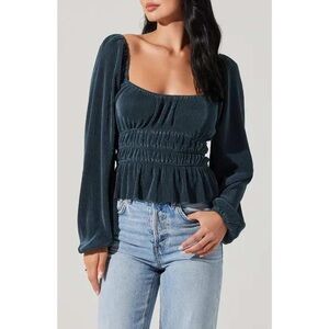 ASTR The Label Teal Women's Top